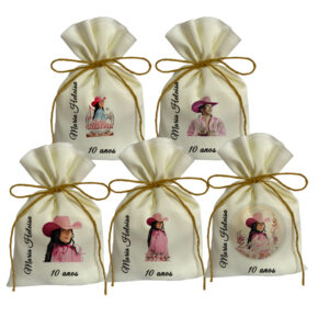 Saquinho personalizado tema Ana Castela Rosa Country