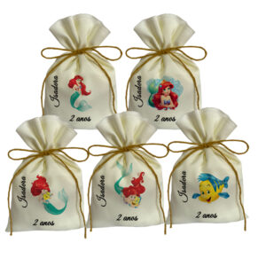 Saquinho personalizado tema Ariel