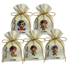 Saquinho personalizado tema Astronauta