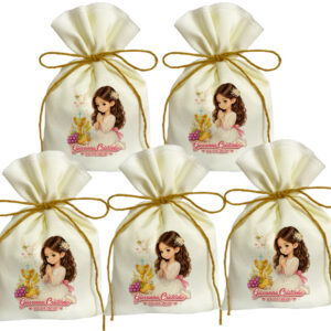 Saquinho personalizado tema Batizado Menina 03