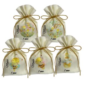 Saquinho personalizado tema abelhinha